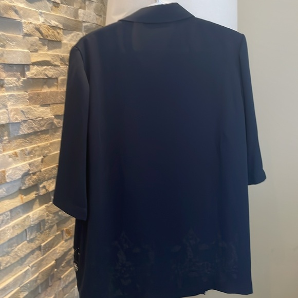 Anne French Creation Navy Blue blouse - Picture 6 of 6